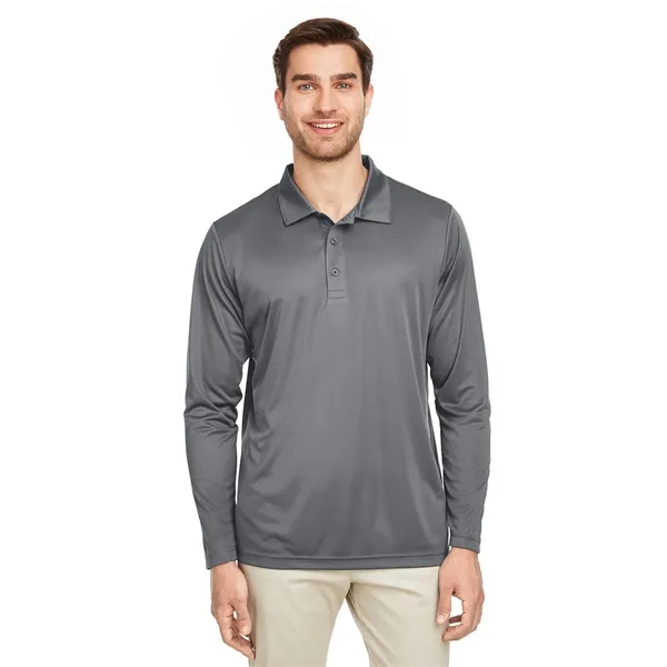 Team 365 Men's Zone Performance Long Sleeve Polo - Team 365 Men's Zone Performance Long Sleeve Polo - Image 33 of 46