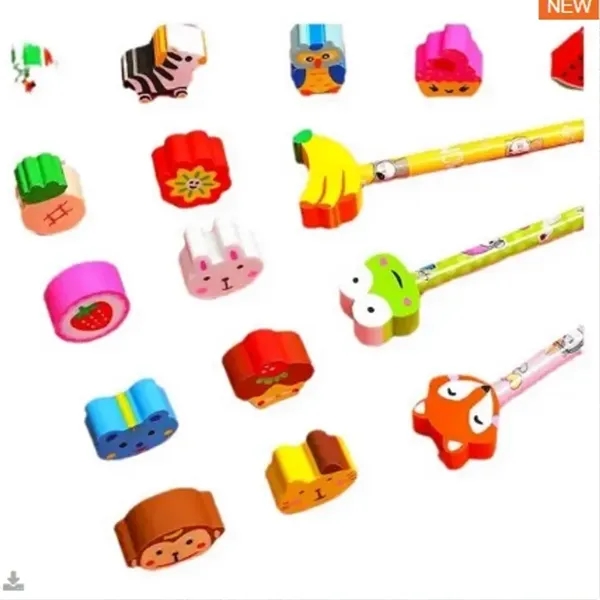 Custom Promotional gift pencil with cartoon eraser - Custom Promotional gift pencil with cartoon eraser - Image 2 of 3