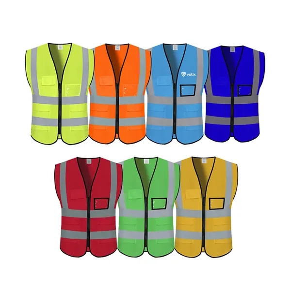 Reflective Safety Vest w/Pockets - Reflective Safety Vest w/Pockets - Image 1 of 3
