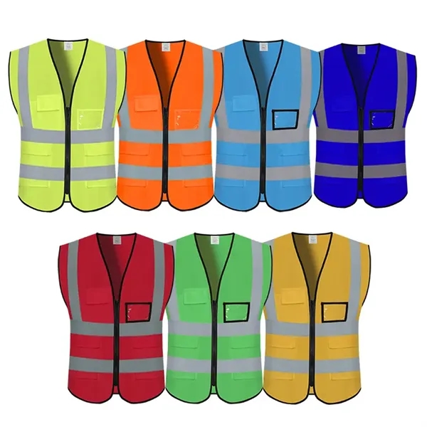 Reflective Safety Vest w/Pockets - Reflective Safety Vest w/Pockets - Image 2 of 3