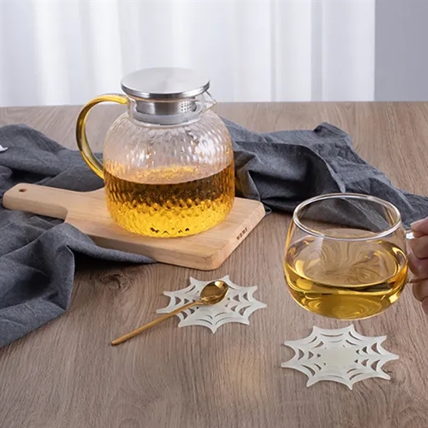 Luminous Halloween Spider Web Silicone Coaster Cup Mat Pad - Luminous Halloween Spider Web Silicone Coaster Cup Mat Pad - Image 2 of 3