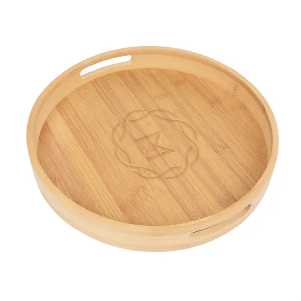 Bamboo Serving Tray With Handles - Bamboo Serving Tray With Handles - Image 2 of 2