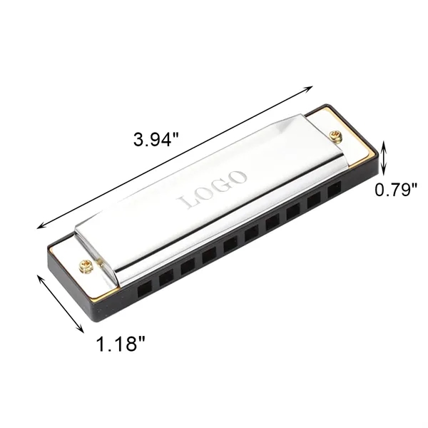 MOQ 100 10 Holes C Key Blues Harmonica - MOQ 100 10 Holes C Key Blues Harmonica - Image 1 of 1
