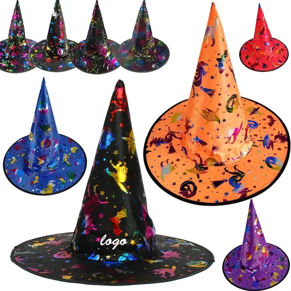 Black Halloween Wizard  Witch Hat - Black Halloween Wizard  Witch Hat - Image 1 of 9