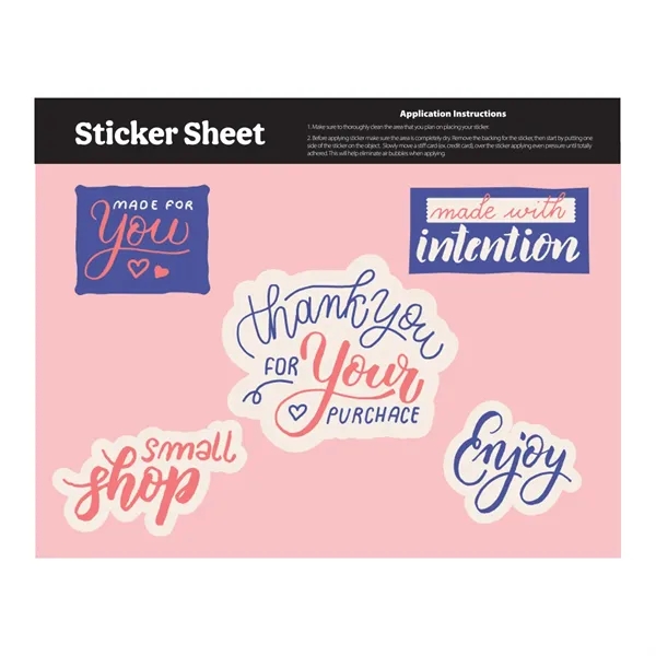 Sticker Sheet 5.5" x 7" Custom Shapes - Sticker Sheet 5.5" x 7" Custom Shapes - Image 1 of 2