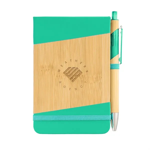 Bamboo Look Jotter & Pen - Bamboo Look Jotter & Pen - Image 10 of 10