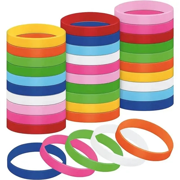 Rubber Wristbands Silicone Bracelet - Rubber Wristbands Silicone Bracelet - Image 0 of 2