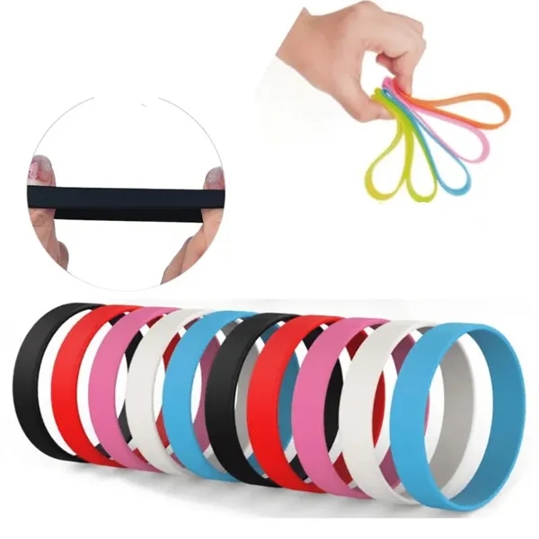 Rubber Wristbands Silicone Bracelet - Rubber Wristbands Silicone Bracelet - Image 1 of 2