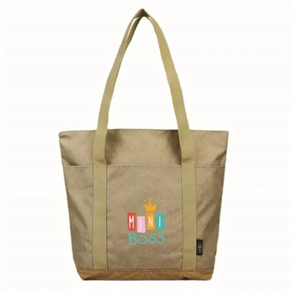 Sustainable Cork & RPET Tote With Zipper - Sustainable Cork & RPET Tote With Zipper - Image 0 of 0