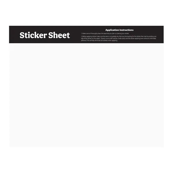 Custom Ultra Removable Sticker Sheet 5.5" x 7" Custom Shapes