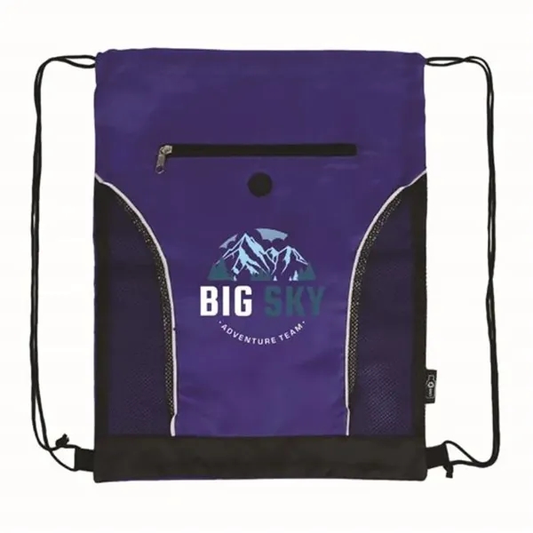 Eco-Friendly RPET Drawstring Bag with Mesh