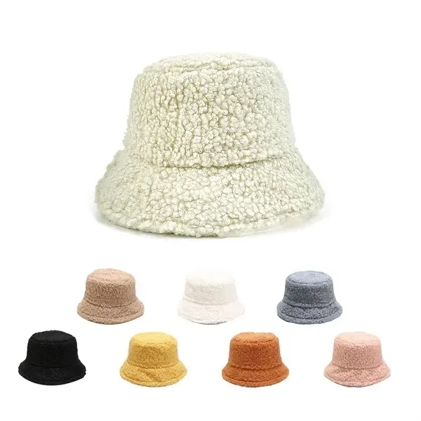 Lamb Wool Furry Bucket Hat - Lamb Wool Furry Bucket Hat - Image 0 of 4