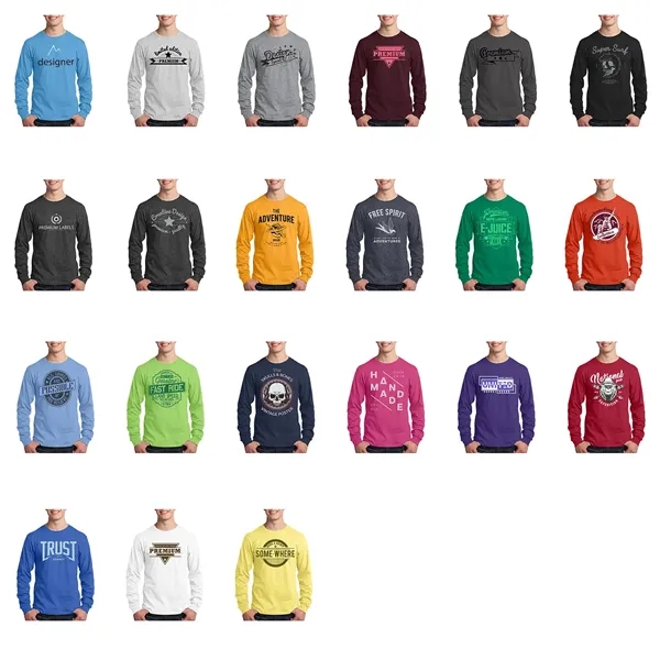 Long Sleeve Cotton T-Shirts 5.4 oz - Long Sleeve Cotton T-Shirts 5.4 oz - Image 9 of 22