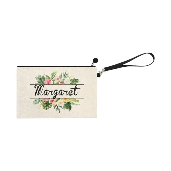 Linen Zippered Bag with Strap - Linen Zippered Bag with Strap - Image 0 of 0