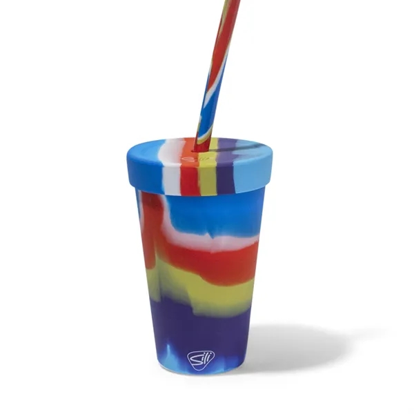 16 oz Silicone Straw Tumbler - 16 oz Silicone Straw Tumbler - Image 9 of 13