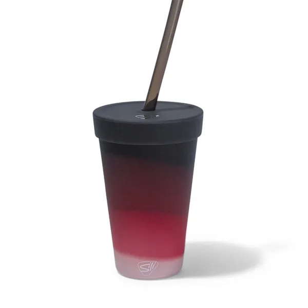 16 oz Silicone Straw Tumbler - 16 oz Silicone Straw Tumbler - Image 12 of 13