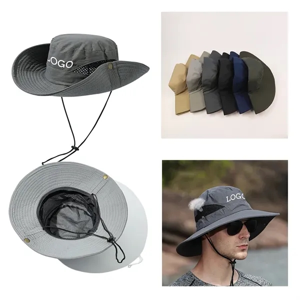 Men's UV Protection Foldable Wide Birm Fishing Hat - Men's UV Protection Foldable Wide Birm Fishing Hat - Image 0 of 4