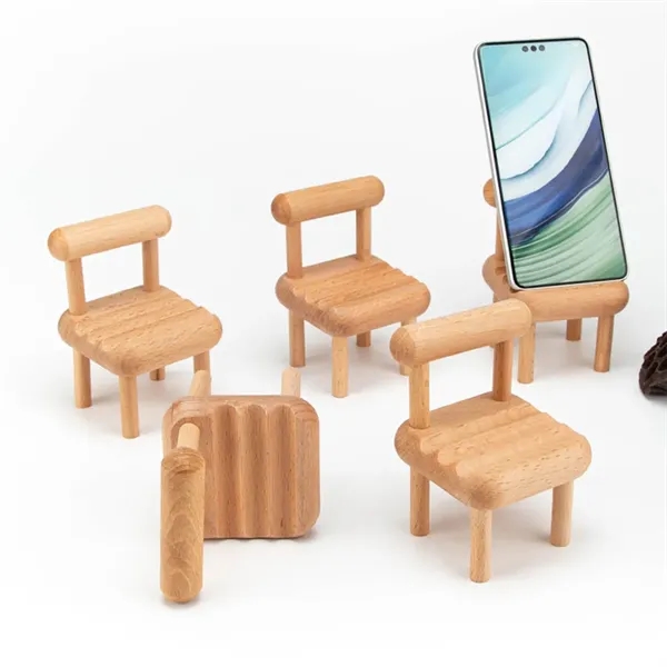 Wooden Mini Chair Desk Accessories Holder - Wooden Mini Chair Desk Accessories Holder - Image 1 of 4