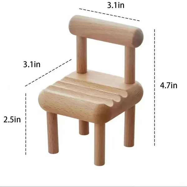 Wooden Mini Chair Desk Accessories Holder - Wooden Mini Chair Desk Accessories Holder - Image 2 of 4