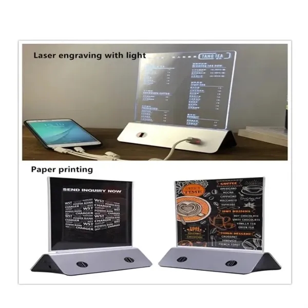 2 in 1 Menu Holder with Power Bank Charging Station - 2 in 1 Menu Holder with Power Bank Charging Station - Image 3 of 5