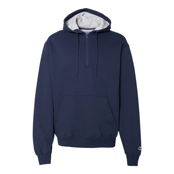 Champion Cotton Max Hooded Quarter-Zip Sweatshirt - Champion Cotton Max Hooded Quarter-Zip Sweatshirt - Image 24 of 31