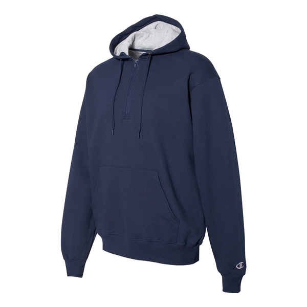 Champion Cotton Max Hooded Quarter-Zip Sweatshirt - Champion Cotton Max Hooded Quarter-Zip Sweatshirt - Image 25 of 31