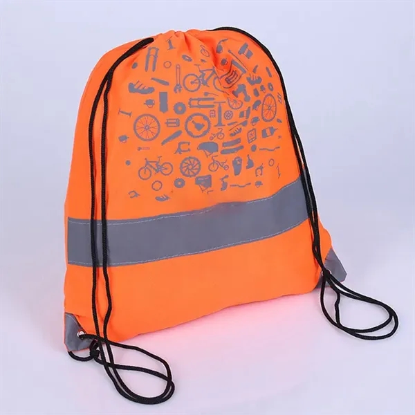 Lil Bit Reflective 210 D Polyester Drawstring BAG - Lil Bit Reflective 210 D Polyester Drawstring BAG - Image 3 of 3