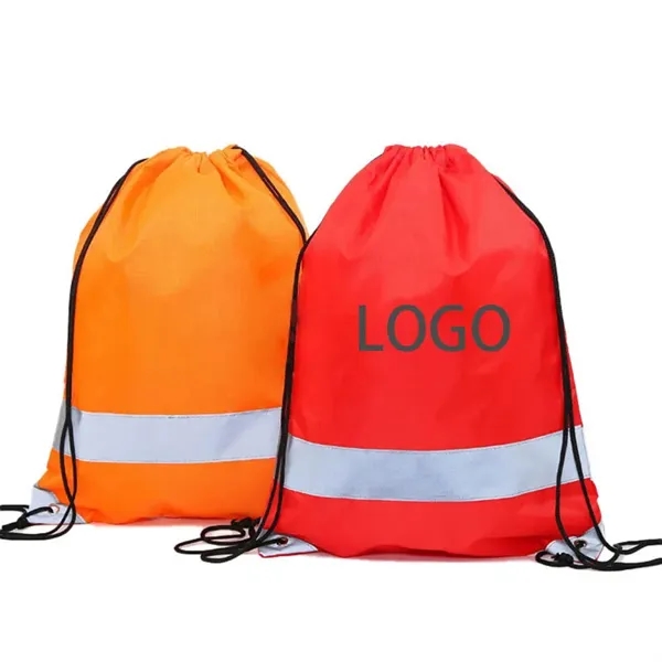 Lil Bit Reflective 210 D Polyester Drawstring BAG - Lil Bit Reflective 210 D Polyester Drawstring BAG - Image 0 of 3