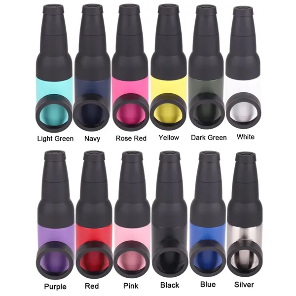 Beer Can and Bottle Cooler with Opener - Beer Can and Bottle Cooler with Opener - Image 1 of 5