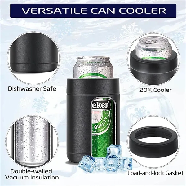 Beer Can and Bottle Cooler with Opener - Beer Can and Bottle Cooler with Opener - Image 4 of 5