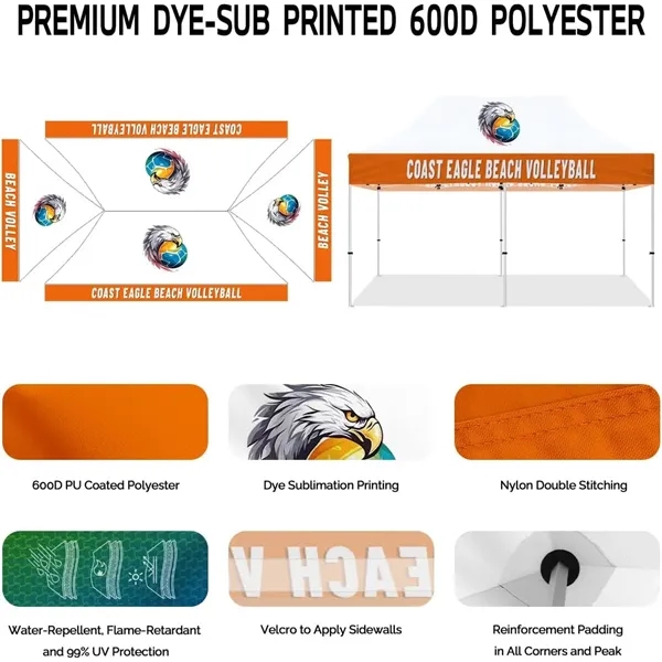 Personalized Pop Up Tent Canopy for Tradeshow Outdoor Events - Personalized Pop Up Tent Canopy for Tradeshow Outdoor Events - Image 2 of 4