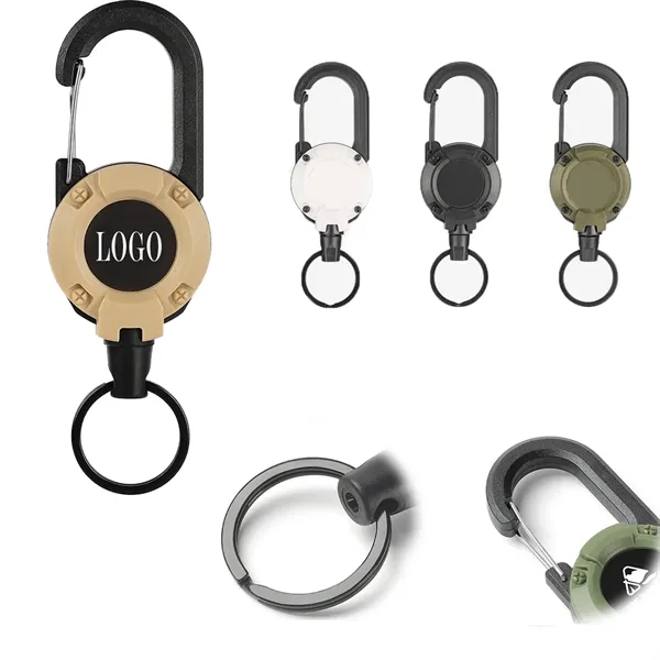 Outdoor Plastic Retractable Keychain Buckle - Outdoor Plastic Retractable Keychain Buckle - Image 0 of 1