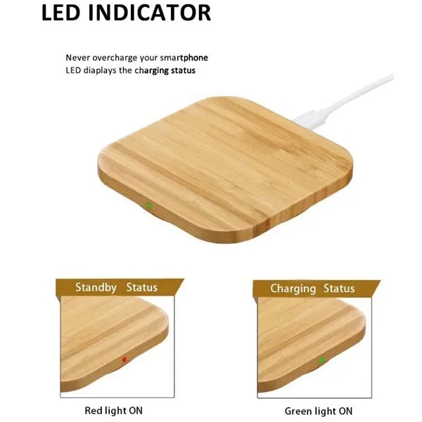 Bamboo Wireless Charger Pad - Bamboo Wireless Charger Pad - Image 3 of 4