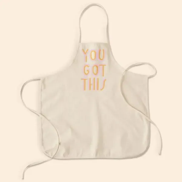 HOT MESS APRON - NATURAL CANVAS - HOT MESS APRON - NATURAL CANVAS - Image 0 of 0