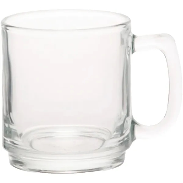 9 oz. Classic Glass Coffee Mug w/ Custom Logo Easy Grip - 9 oz. Classic Glass Coffee Mug w/ Custom Logo Easy Grip - Image 1 of 7