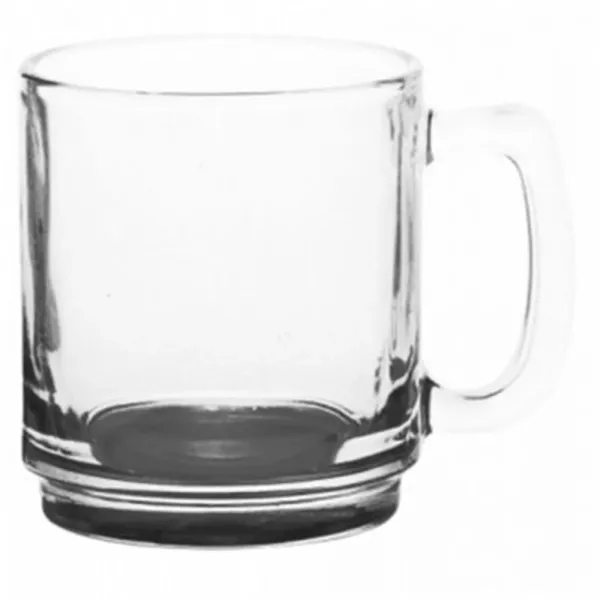 9 oz. Classic Glass Coffee Mug w/ Custom Logo Easy Grip - 9 oz. Classic Glass Coffee Mug w/ Custom Logo Easy Grip - Image 5 of 7