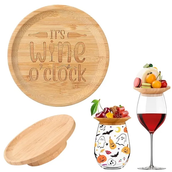 4" Bamboo Wine Glass Charcuterie Topper - 4" Bamboo Wine Glass Charcuterie Topper - Image 0 of 1