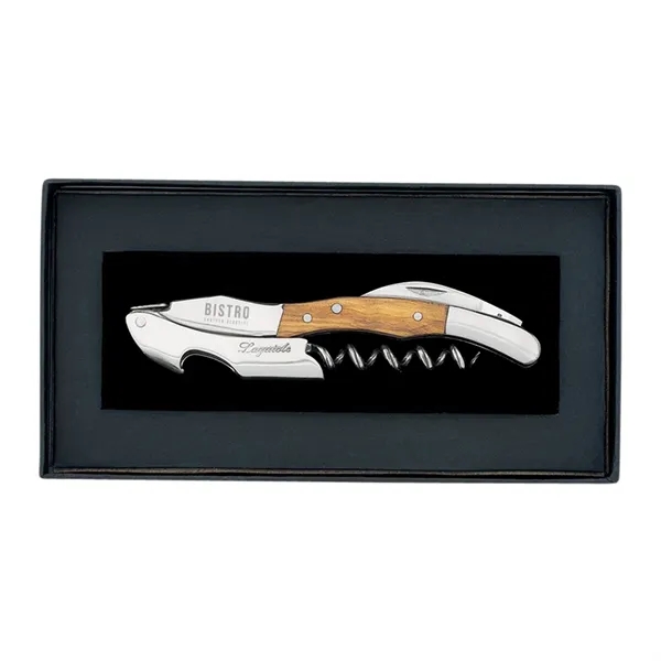 Laguiole Sommelier Corkscrew in Black Gift Box - Laguiole Sommelier Corkscrew in Black Gift Box - Image 0 of 3