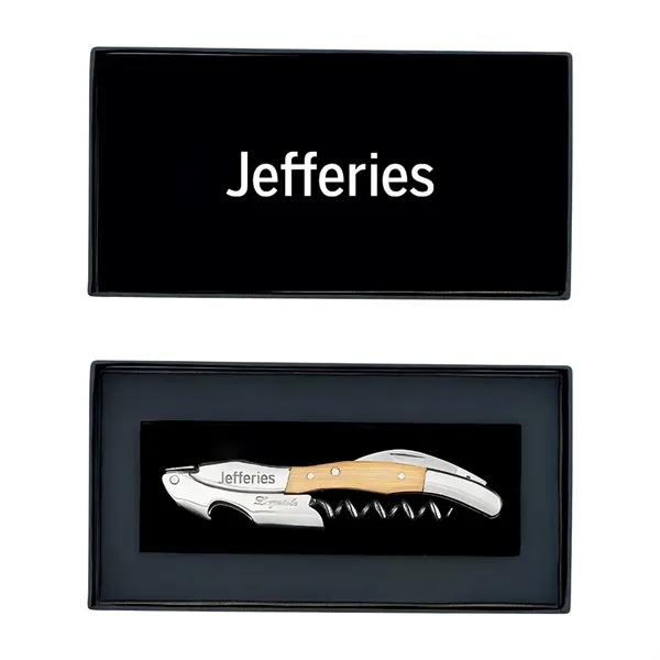 Laguiole Sommelier Corkscrew in Black Gift Box - Laguiole Sommelier Corkscrew in Black Gift Box - Image 3 of 3