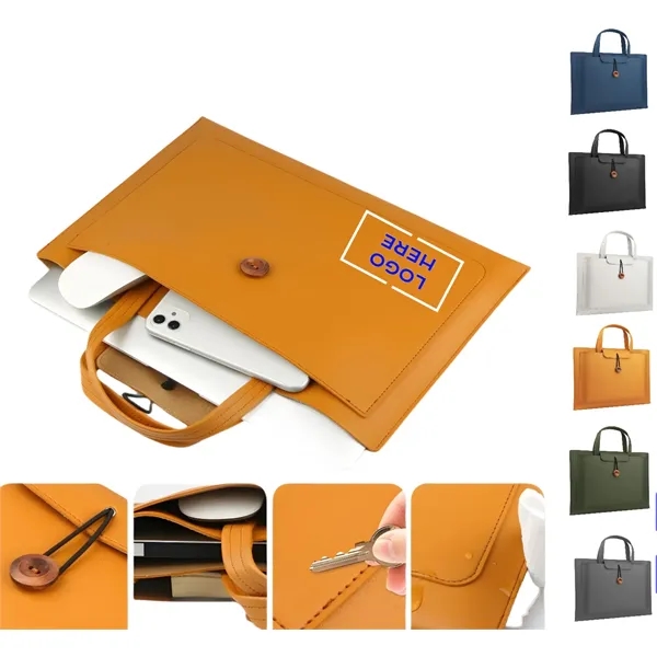 PU Leather Laptop Sleeve Case Briefcase - PU Leather Laptop Sleeve Case Briefcase - Image 0 of 11