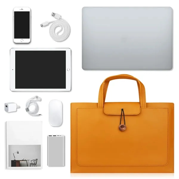 PU Leather Laptop Sleeve Case Briefcase - PU Leather Laptop Sleeve Case Briefcase - Image 10 of 11