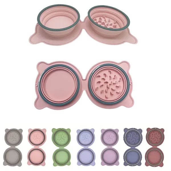 Portable Cat And Dog Silicone Folding Bowl Pet Supplies - Portable Cat And Dog Silicone Folding Bowl Pet Supplies - Image 1 of 7