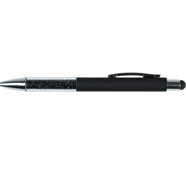 Custom Recycled Glit ter Grip Stylus Pen