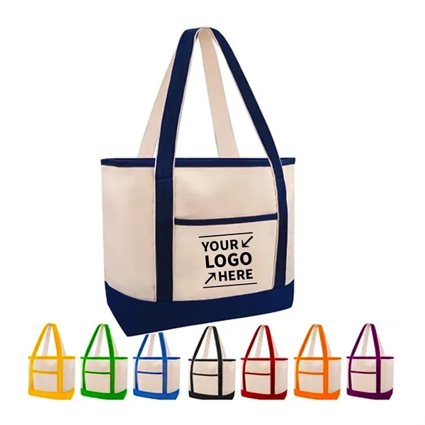 Custom Eco Friendly Canvas Tote With Pocket
