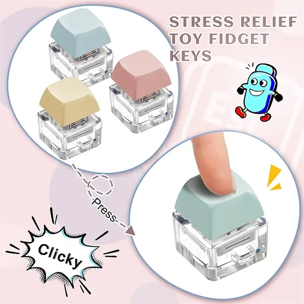 Keyboard Fidget Toy Keychain - Keyboard Fidget Toy Keychain - Image 2 of 3