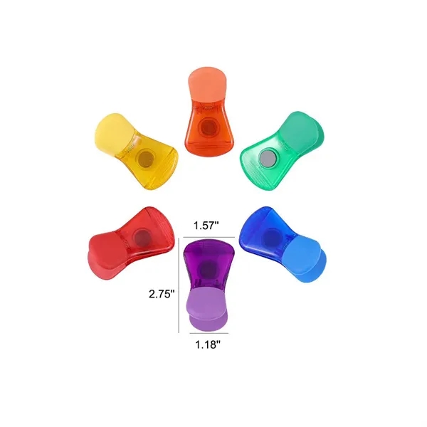 6 Pack Random Color Refrigerator Magnet Clips - 6 Pack Random Color Refrigerator Magnet Clips - Image 1 of 4