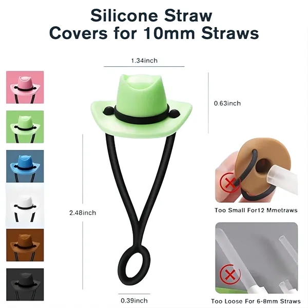 Tumbler Straw Topper Cowboy Hat Covers Cap - Tumbler Straw Topper Cowboy Hat Covers Cap - Image 1 of 11