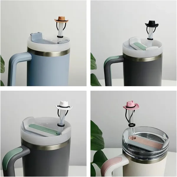 Tumbler Straw Topper Cowboy Hat Covers Cap - Tumbler Straw Topper Cowboy Hat Covers Cap - Image 2 of 11