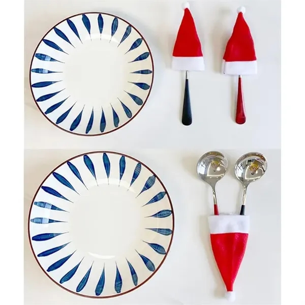 Santa Hat Fork Spoon Knife Storage Bag - Santa Hat Fork Spoon Knife Storage Bag - Image 2 of 2