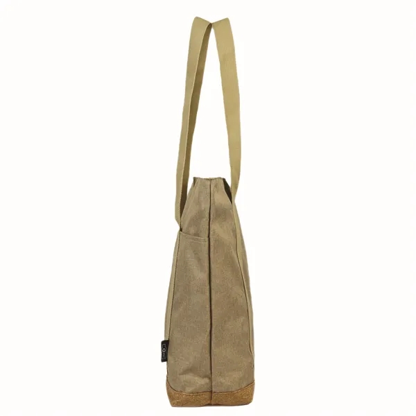 Sustainable Cork & RPET Tote with Zipper - Sustainable Cork & RPET Tote with Zipper - Image 2 of 4